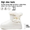 thumbnail image 5 of Knivor Side Bow Platform Ankle Snow Boots for Women Suede Faux Fur Cuff Short Winter Booties Slip On Non Slip Thick Sole Indoor Outdoor Warm Cold Weather Shoes, 5 of 9