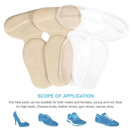Yosoo 2 Pairs Cushion Grips Heel Pads Inserts Grips,Shoes Boots High Heels Inserts for Women Gel Inserts Insoles