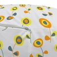 thumbnail image 3 of Floral Pouf Cover with Zipper, Abstract Illustration of Flower Like Circular, Soft Decorative Fabric Unstuffed Case, 30" W X 17.3" L, Multicolor, by Ambesonne, 3 of 5