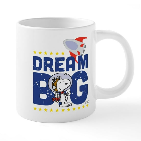 CafePress - Peanuts Dream Big - 20 Oz White Ceramic Mega Mug