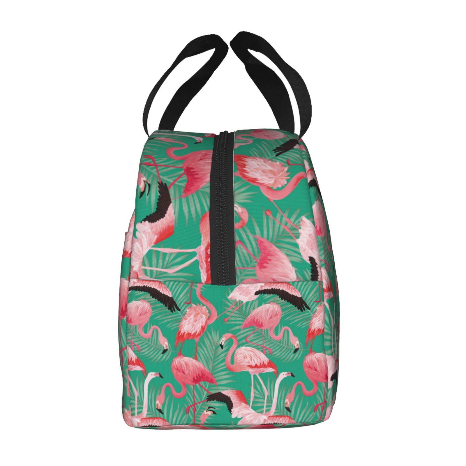 Ratiio Tropical Flamingo Print Lunch Bag Lunch Box Insulated Lunch Bag Adult Lunch Box for Men and Women
