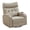 Khaki - Faux Leather, variant on Aemeios Swivel Power Recliner Chair with Massage and Heat, Single Timing Massage Rocking Chair with USB Port and Cup Holders, Rocker Sofa with Storage Space for Living Room Home Theater, Camel