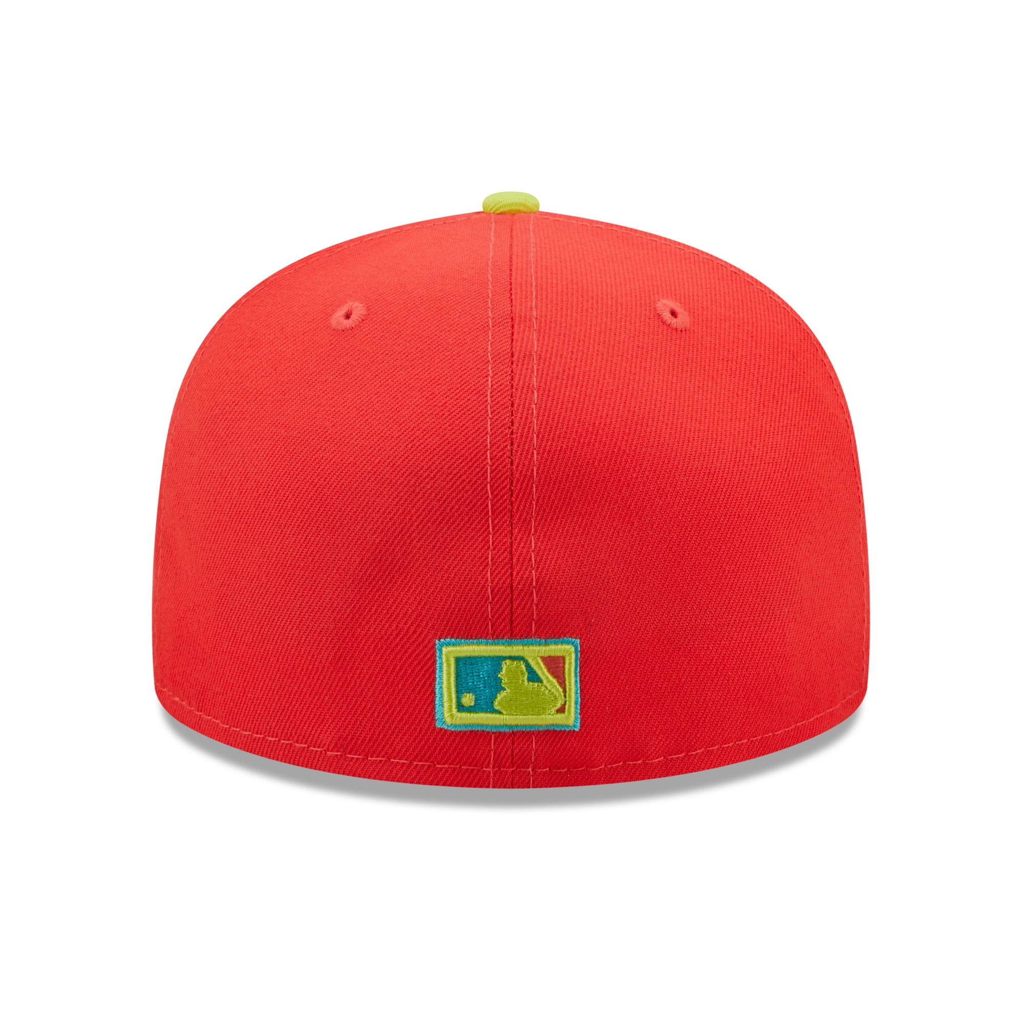 Men's New Era Red/Neon Green Los Angeles Dodgers 1978 World Series  Lava Highlighter Combo 59FIFTY Fitted Hat