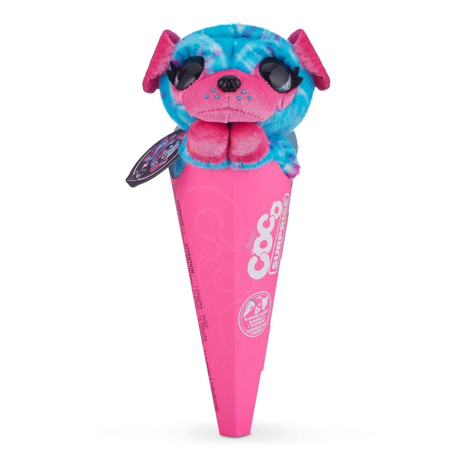 Coco Surprise Neon Plush Toy with Baby Collectible Pencil Topper Surprise in Cone