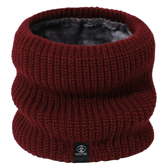 Neckerchief Women&Men Winter Slouchy Knit Warm Scarf Knitted Wool Bib Protection Windproof Scarf Neckerchief