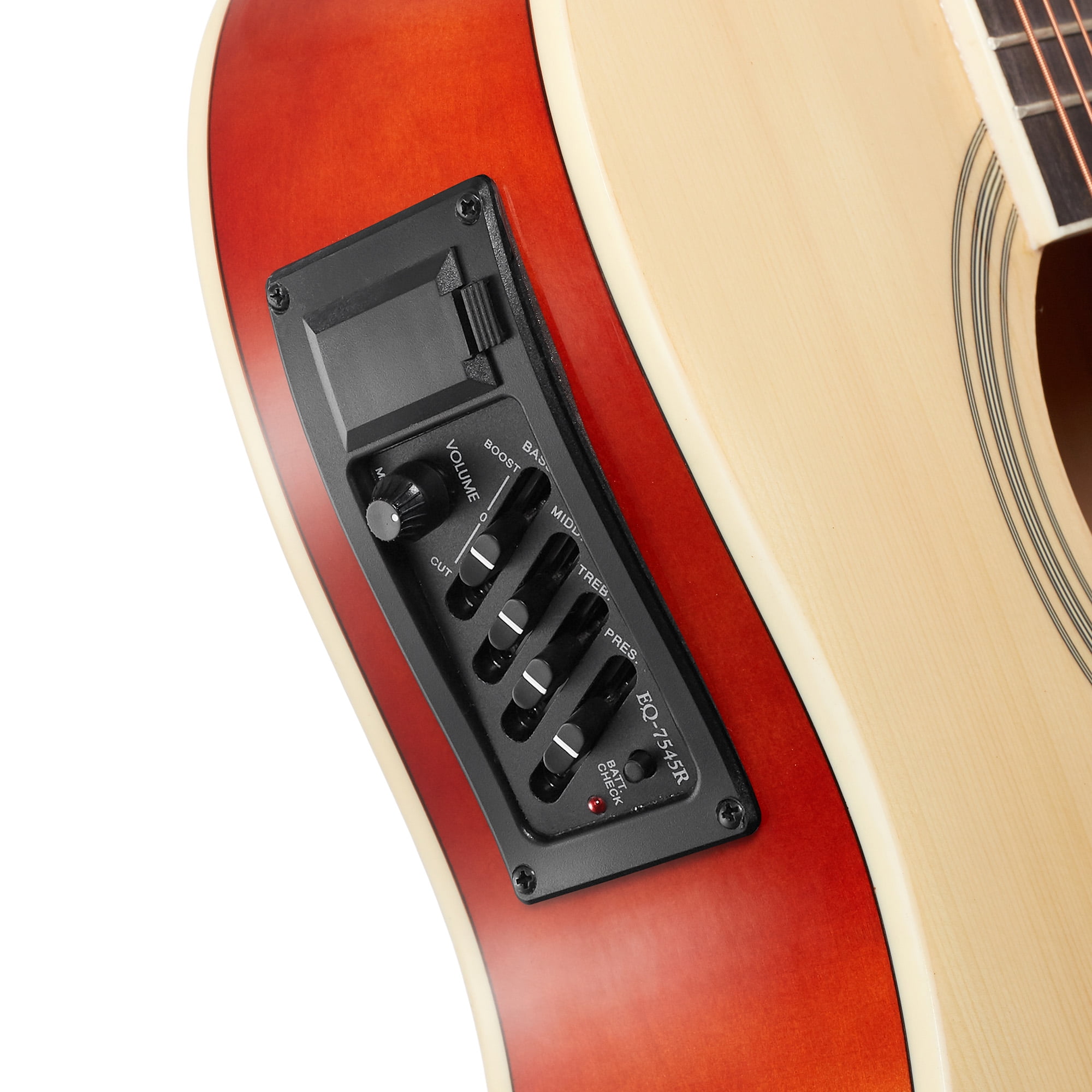 Jameson 41-Inch Full-Size Acoustic Electric Guitar with Thinline Cutaway Design, Natural