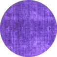 thumbnail image 1 of Ahgly Company Indoor Round Oriental Purple Industrial Area Rugs, 4' Round, 1 of 4