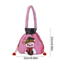 thumbnail image 3 of UUHYTG Christmas Gift Bag, Festive Drawstring Holiday Packaging With Decorative Bow, Reusable Portable Organizer for Candy Fruits Small Gifts and Christmas Eve Table Decor Or Party Celebration Use, 3 of 6