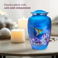 thumbnail image 4 of Urna funeraria Trupoint Memorials para adultos con forma de colibrí morado, 4 of 7