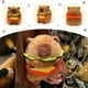 thumbnail image 3 of Capybara Plush Toy, Realistic Hamburger Capybara, Cute Capybara Stuffed Animal Carrying Strawberry Hat, Capybara Plushie, 3 of 5