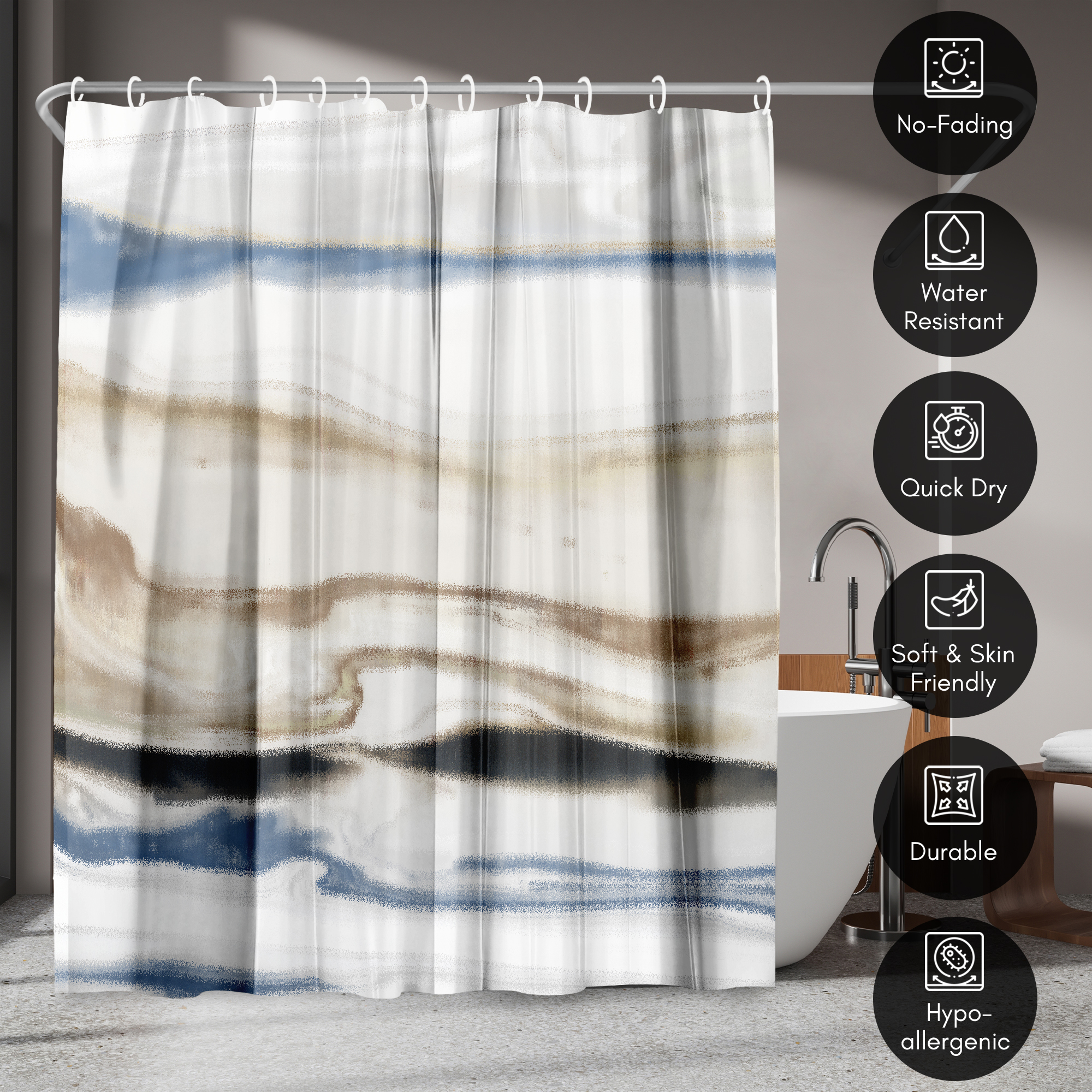 Americanflat 71" x 74" Shower Curtain, Synthesis Ii by PI Creative Art