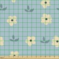 thumbnail image 2 of Ambesonne Floral Fabric by the Yard Upholstery, Chamomiles Leaves Ornament, 1 Yard, Pale Peach and Blue Grey, 2 of 5
