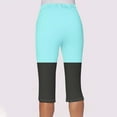 thumbnail image 5 of Clearance under 10$ Sevevn Women Solid Printing Elastic Waist Sports Casual Capris Pants With Side Pockets Summer Gift Light Blue S, 5 of 7