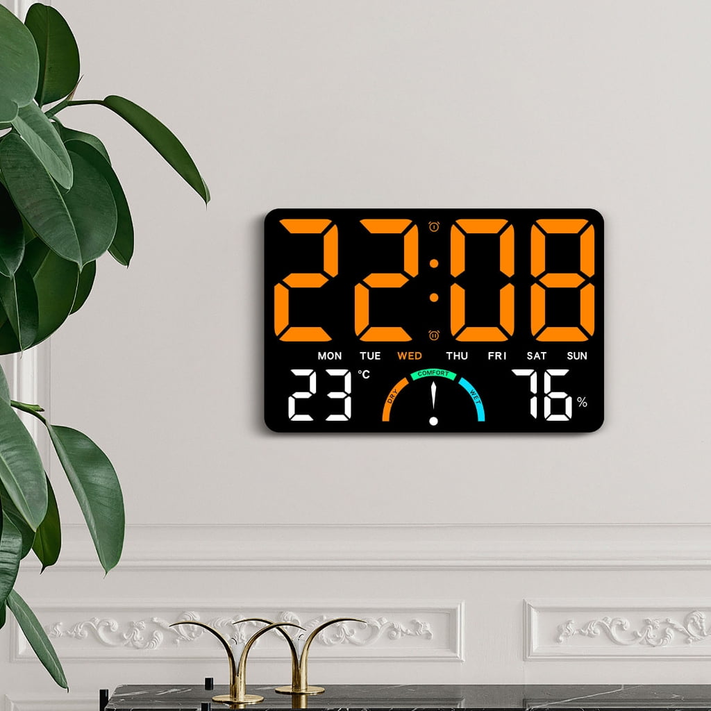 Wall Desk Digital Hygrometer Thermometers Weather Stations with LED Indicator And Temperature Trend Alert