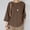 Brown shirts for women, variant on up to 60% off Gifts Usmixi Shirts for Women Cotton Linen Casual Solid Plus Size Pullover Tee Tops Summer Trendy Plain 3/4 Sleeve Round Neck Ladies Blouses Blue XXXL