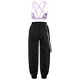 thumbnail image 2 of vastwit Kids Girls Jogger Pants Dance Outfits Sports Crop Tops 2 Piece Set for Jaz Hip Hop Street Butterfly 8, 2 of 7