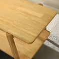 thumbnail image 5 of Roundhill Furniture Metz Mid-Century Modern Wood Shelf Coffee Table, Natural Oak Finish, 5 of 8