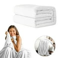 thumbnail image 2 of Flannel Fleece Blanket - Soft Lightweight Plush Microfiber Bed Blanket for Sofa Or Couch, Machine Washable Blankets Fleeces, White 70*100Cm Ciozy, 2 of 9