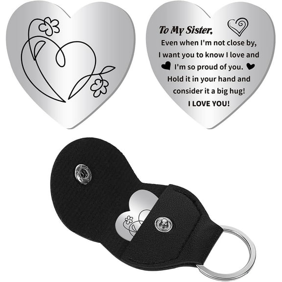 Heart Pocket Hug Token Labyrinth Long Distance Relationship Keepsake Keychain for DIY Heart