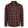 thumbnail image 3 of Chaps Men's & Big Men's Stretch Knit Flannel Button Down Shirt, Sizes S - 2XL, 3 of 6
