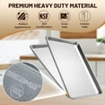 thumbnail image 3 of 6 Pack Half Size Baking Sheet Pan Aluminum Commercial Pan for Oven Freezer Bakery Hotel Restaurant 18" × 13", 3 of 9