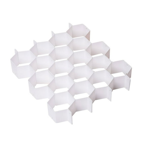 Raindrops Honeycomb Plastic Adjustable Drawer Organizer Divider for Dresser, Closet, Kitchen Storage and Home Organization