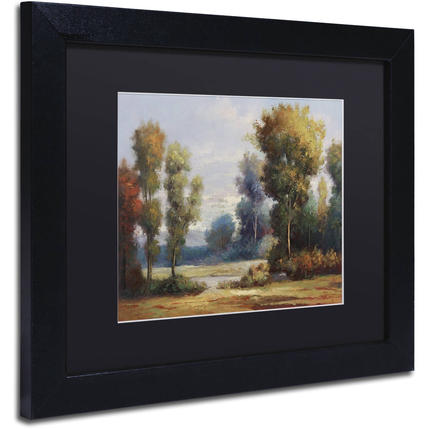Trademark Fine Art "Memory Lane" Canvas Art by Daniel Moises, Black Matte, Black Frame