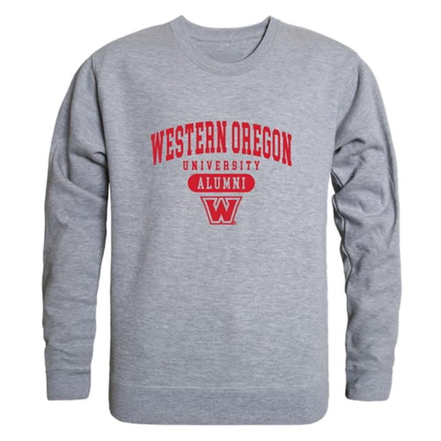 W Republic 560-406-HGY-01 Men Western Oregon Wolves Alumni Fleece, Heather Grey - Small