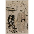 thumbnail image 3 of Torii Kiyonaga 14x18 Black Modern Framed Museum Art Print Titled - Sawamura Sojuro III and Arashi Murajiro as Kusunoki Masatsura and Koto No Naishi (1786), 3 of 5