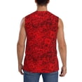 thumbnail image 4 of Uemuo Red Rose Pattern Men's Sleeveless T-Shirt,Muscle Athletic Tank Top, Moisture-wicking Quick-dry Breathable Classic Tee Top for Gym Run Outdoor Sports-, 4 of 8
