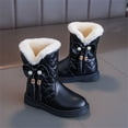 thumbnail image 5 of LvhaoGJOB Girls' Faux Fur Lined Snow Boots with Non-Slip Sole and Warm & Cozy, 5 of 9
