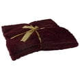 thumbnail image 4 of Northlight Burgundy Red Ultra Plush Faux Fur Throw Blanket 55" x 63", 4 of 4