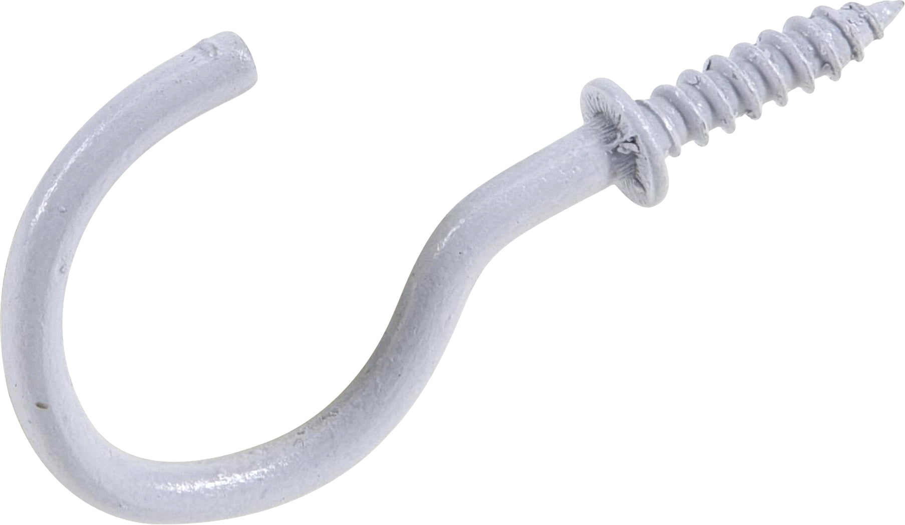 20-Pack Chrome Plated Steel Shouldered Cup Hanger Hooks - 32mm (1 1/4 Inch) CP Screw-in Hooks