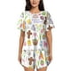 thumbnail image 1 of Fotbe Happy Easter1 Conjunto de Pijama Estampado para Mujer, 2 Piezas, Ropa de Dormir con Camiseta de Manga Corta y Shorts Suaves-Large, 1 of 6