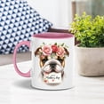 thumbnail image 4 of Happy Mother's Day Bulldog with Flower Crown and Greeting Card 11oz Accent Two-tone Mug Dog Lover Gifts Idea Coffee Tea Cup - 13004, 4 of 5