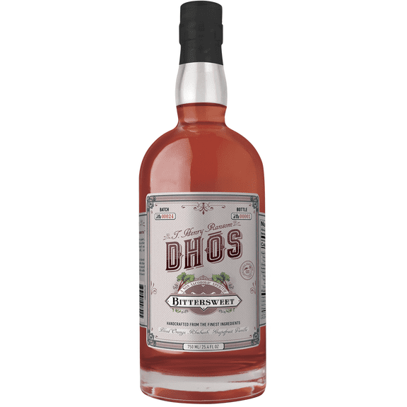 Dhos Handcrafted Non-Alcoholic Bittersweet Liqueur Aperitif - Keto-Friendly, Zero Sugar, Zero Calories, Zero Proof - 750 ML - Perfect for Mocktails