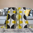 thumbnail image 2 of FUMJ Throw Blanket,Abstract Wave Stripe Mid Century Colorful Geometric Pattern Yellow Black Super Soft Warm Blanket for Couch Lightweight Blanket for Bed Chairs, 2 of 6