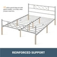 thumbnail image 5 of SMILE MART X-Design Headboard & Footboard Metal Queen Bed, Silver, 5 of 10