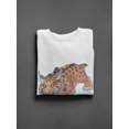 thumbnail image 3 of Wild Cat Design Sweatshirt Men - Men Sweatshirt, White, Large, 3 of 4