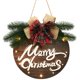 thumbnail image 1 of Feliz Navidad, Guirnalda A Cuadros, Letrero Colgante De Navidad, Placa De Puerta De Madera Con Bayas Rojas, Conos De Pino, Decoración De Lazo Guardurnaity HA041399-01, 1 of 6