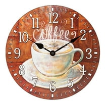 La Crosse Clock 12 inch Round Coffee Décor Quartz Analog Wall Clock, 404-2631C