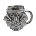 thumbnail image 3 of Taza de café de acero inoxidable con diseño de motor, novedosa, resistente al calor, regalo para hombres V8 L, 3 of 8