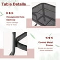 thumbnail image 4 of SUNCROWN 4 Pieces Outdoor Metal Furniture Patio Conversation Set Loveseat, 2 Dining Chairs and Coffee Table for Lawn Front Porch Garden, Red Cushions, 4 of 5