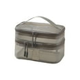 thumbnail image 2 of Garment Bags For Travel,Makeup Storage,Multi-Layer Mesh Toiletry Bag,9In,Breathable Mesh,Large Opening,Widened Handle,Dual-Way Zipper,Portable,For Cosmetics,Toiletries,Business Trip.(Gray), 2 of 6