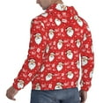 thumbnail image 3 of KLL Merry Christmas Santa Claus A Print Mens Hoodie Long Sleeve Casual Pullover Hooded Sweatshirt Fashion Drawstring Hoodies with Pocket-XX-Large, 3 of 6