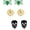 3 Pair Set-Green Spider, variant on Halloween Earrings Cute Pumpkin Earrings for Women Fun Crystal Pumpkin Stud Earrings Funny Smiling Face Pumpkin Drop Earrings Halloween Earrings Jewelry