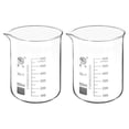 thumbnail image 1 of Unique Bargains 600ml Low Form Glass Beaker 3.3 Borosilicate Graduated Lab Measuring Cups 2 Pack, 1 of 1