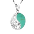 thumbnail image 4 of Sacred Balance Yin and Yang Abalone Shell Inlay Sterling Silver Necklace, 4 of 6