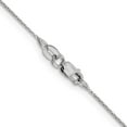 thumbnail image 3 of Avariah Diamonds Solid 14K White Gold 0.8mm Boston Link Chain - 20"- Made In Italy, 3 of 8