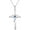 C.Blue-March, variant on 925 Sterling Silver Cross Necklace for Women Men 5A CZ Birthstone Necklaces 14K Gold Plated or Rose Gold Necklace for Festival, Vacation or Holiday